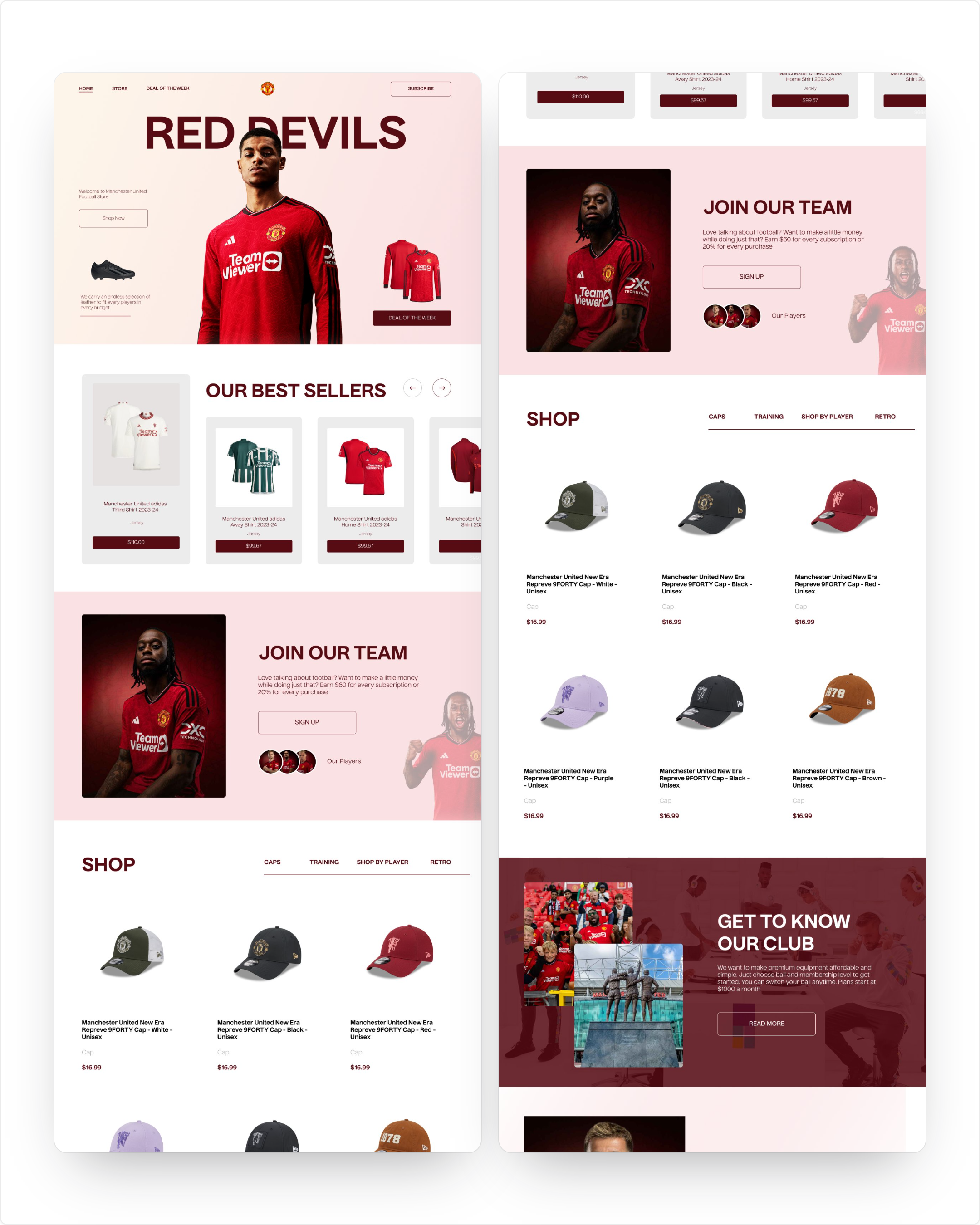 Red Devils store concept